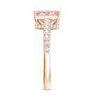 Rosec Jewels-2 Ct Radiant Cut Lab Grown Pink Diamond Hidden Halo Engagement Ring IGI Certified