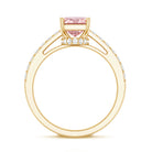 Rosec Jewels-2 Ct Radiant Cut Lab Grown Pink Diamond Hidden Halo Engagement Ring IGI Certified