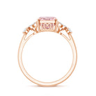 Rosec Jewels-IGI Certified 2 Carat Radiant Cut Lab Pink and White Diamond Engagement Ring For Women