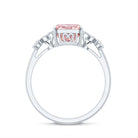 Rosec Jewels-IGI Certified 2 Carat Radiant Cut Lab Pink and White Diamond Engagement Ring For Women