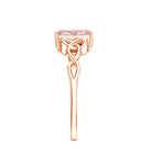 Rosec Jewels-Radiant Cut 2 Ct Lab Grown Pink Diamond Celtic Engagement Ring with IGI Certificate