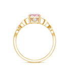 Rosec Jewels-Radiant Cut 2 Ct Lab Grown Pink Diamond Celtic Engagement Ring with IGI Certificate