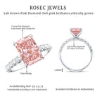 Rosec Jewels-IGI Certified Radiant Cut Lab Pink Diamond 3 Carat Engagement Ring with Side Stones