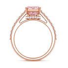 Rosec Jewels-Radiant Cut 3 Carat Lab Grown Pink Diamond Engagement Ring with IGI Certificate