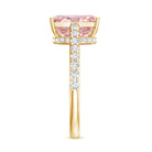 Rosec Jewels-Radiant Cut 3 Carat Lab Grown Pink Diamond Engagement Ring with IGI Certificate