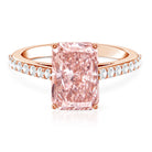 Rosec Jewels-IGI Certified 4 Carat Lab Grown Pink Diamond Radiant Cut Engagement Ring with Hidden Halo