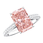 Rosec Jewels-IGI Certified 4 Carat Lab Grown Pink Diamond Radiant Cut Engagement Ring with Hidden Halo