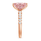 Rosec Jewels-Lab Grown 4 Carat Pink Diamond Radiant Cut Engagement Ring with IGI Certificate