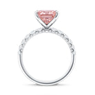 Rosec Jewels-Lab Grown 4 Carat Pink Diamond Radiant Cut Engagement Ring with IGI Certificate