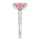 Rosec Jewels-Lab Grown 4 Carat Pink Diamond Radiant Cut Engagement Ring with IGI Certificate