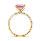Rosec Jewels-Lab Grown 4 Carat Pink Diamond Radiant Cut Engagement Ring with IGI Certificate