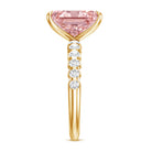 Rosec Jewels-Lab Grown 4 Carat Pink Diamond Radiant Cut Engagement Ring with IGI Certificate