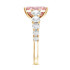 Rosec Jewels-IGI Certified 3 Ct Lab Grown Pink and White Diamond Side Stone Engagement Ring