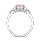 Rosec Jewels-3 Carat Radiant Cut Lab Pink Diamond Engagement Ring IGI Certified