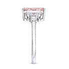 Rosec Jewels-3 Carat Radiant Cut Lab Pink Diamond Engagement Ring IGI Certified