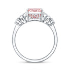 Rosec Jewels-Lab Grown 4 Carat Radiant Cut Pink Diamond Statement Engagement Ring IGI Certified