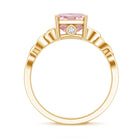 Rosec Jewels-3 Carat Radiant Cut Lab Pink Diamond Celtic Engagement Ring with IGI Certificate