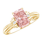 Rosec Jewels-Lab Grown 2 Carat Fancy Pink Diamond Solitaire Engagement Ring IGI Certified