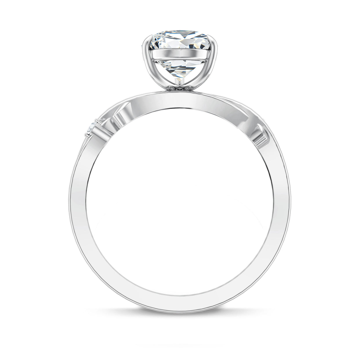 2 Carat Lab Grown Pear Cut Diamond Nature Engagement Ring with IGI Certificate Lab - ( E-VS1 ) - Rosec Jewels