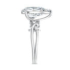 Rosec Jewels-Pear Shaped 4 Carat Lab Grown Diamond Designer Engagement Ring with IGI Certificate