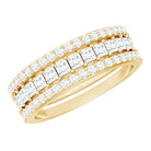 Zircon Stackable Band Ring Set of 3 AAAA - Rosec Jewels