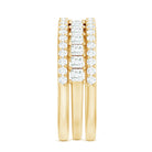 Zircon Stackable Band Ring Set of 3 AAAA - Rosec Jewels