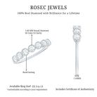 Certified Diamond Anniversary Band in Bezel Setting Natural - ( HI-SI ) - Rosec Jewels