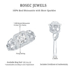 Certified Moissanite Art Deco Engagement Ring for Women D-VS1 - Rosec Jewels