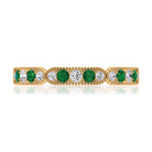 Emerald and Diamond Alternating Eternity Ring AAA - Rosec Jewels