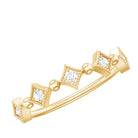 Certified 5 Stone Diamond Dainty Ring Natural - ( HI-SI ) - Rosec Jewels