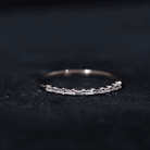 Baguette Diamond East West Stackable Ring Natural - ( HI-SI ) - Rosec Jewels