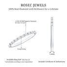 Baguette Diamond East West Stackable Ring Natural - ( HI-SI ) - Rosec Jewels