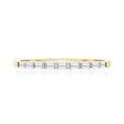 Baguette Diamond East West Stackable Ring Natural - ( HI-SI ) - Rosec Jewels