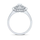 Moissanite Statement Engagement Ring with Milgrain Detailing D-VS1 - Rosec Jewels