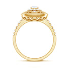 Moissanite Statement Engagement Ring with Milgrain Detailing D-VS1 - Rosec Jewels