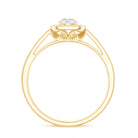 Moissanite Round Halo Engagement Ring with Certificate D-VS1 - Rosec Jewels