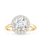 Classic Round Cut Moissanite Big Engagement Ring D-VS1 - Rosec Jewels