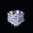 Rosec Jewels-Certified 2 Carat Round Moissanite Bridal Ring Set For Wedding