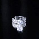 2 Carat Moissanite Engagement Ring with Wedding Band D-VS1 - Rosec Jewels