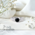 Vintage Style 2 Carat Lab Grown Black Diamond Bezel Set Engagement Ring AAAA ( Synthetic ) - Rosec Jewels