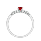 Rosec Jewels-Lab-Lab Grown Ruby and Diamond Minimal Promise Ring