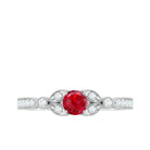 Rosec Jewels-Lab-Lab Grown Ruby and Diamond Minimal Promise Ring