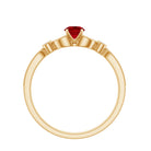 Rosec Jewels-Lab-Lab Grown Ruby and Diamond Minimal Promise Ring