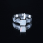 Certified Real Ethiopian Rainbow Opal Princess Cut Engagement Ring AAA - Rosec Jewels