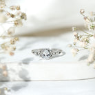 Pear Cut 5X7 MM Moissanite Celtic Engagement Ring D-VS1 - Rosec Jewels