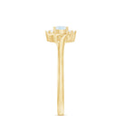 1/2 CT Moonstone and Diamond Bypass Promise Ring AAA - Rosec Jewels