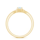 1/2 CT Moonstone and Diamond Bypass Promise Ring AAA - Rosec Jewels