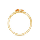Rosec Jewels-Natural Citrine Toi Et Moi Engagement Ring with Diamond