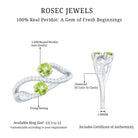 Rosec Jewels-Natural Peridot Toi Et Moi Ring with Diamond Infinity Shank