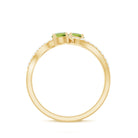 Rosec Jewels-Natural Peridot Toi Et Moi Ring with Diamond Infinity Shank